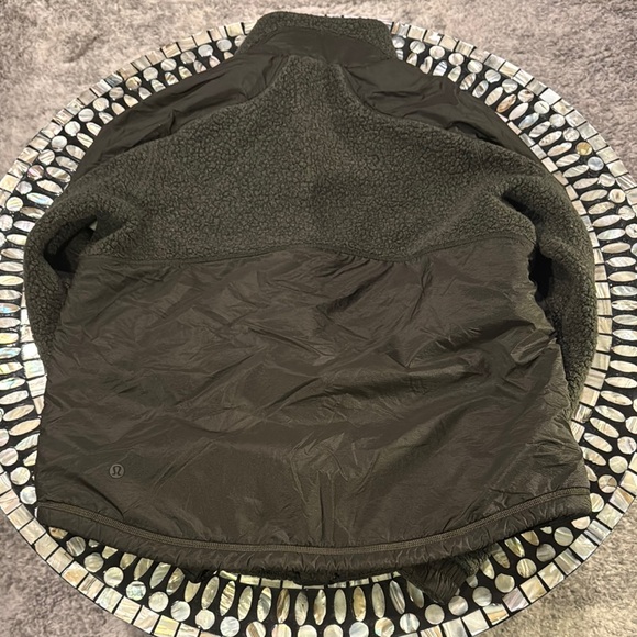 Olive Green Fleece Jacket - Picture 3 of 4